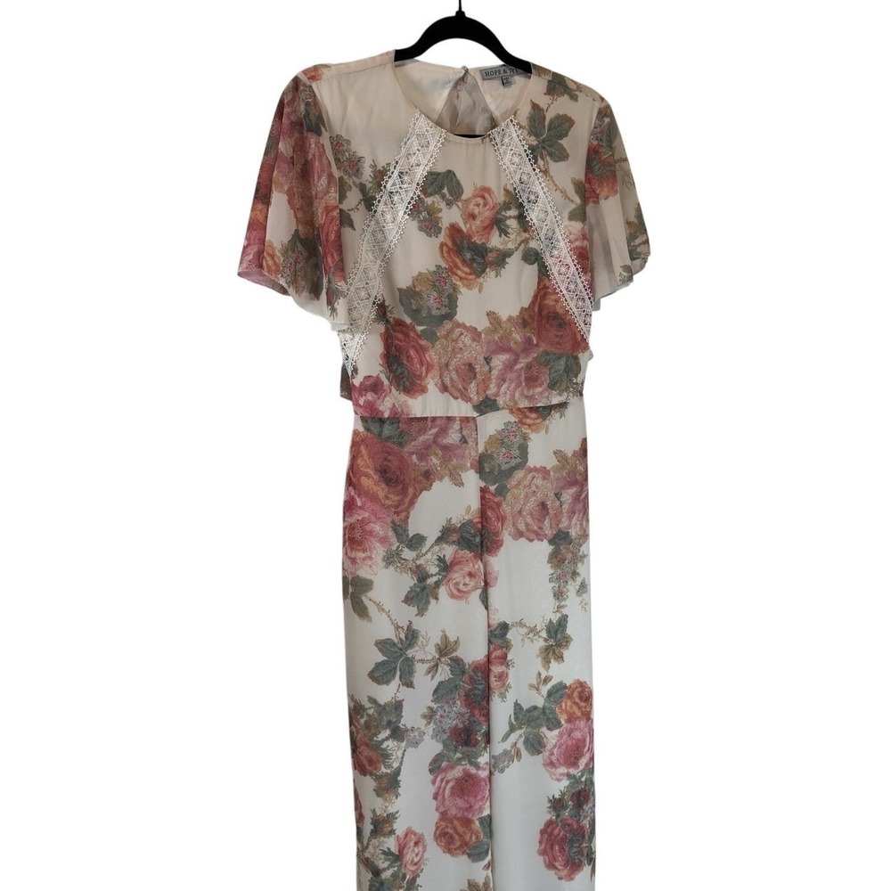 Hope & Ivy Floral Print Jumpsuit‎ Preppy Boho Romantic Feminine Wedding Guest 10